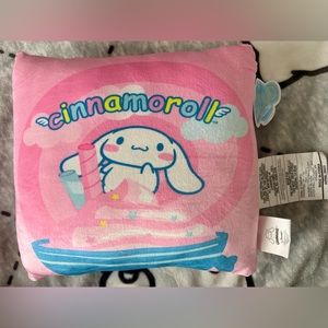 Cinnamoroll Soft Square Pink Pastel Throw Pillow Hello Kitty Sanrio Kawaii